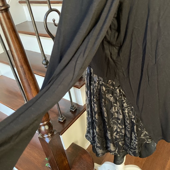 Logo black tunic with crushed velvet - Picture 5 of 7